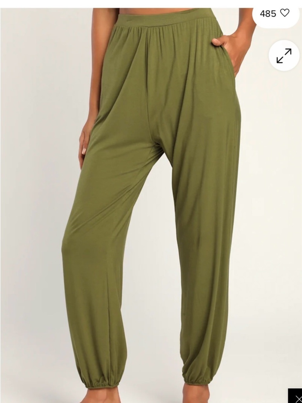 NEW size L Lulu's Olive Green Relaxed Jogger Pants. Rayon modal blend. Soft.